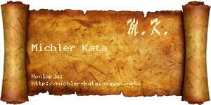 Michler Kata névjegykártya